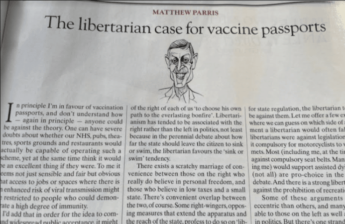 Vaccine Passports Are Just a Way for the Regime to Expand Its Power